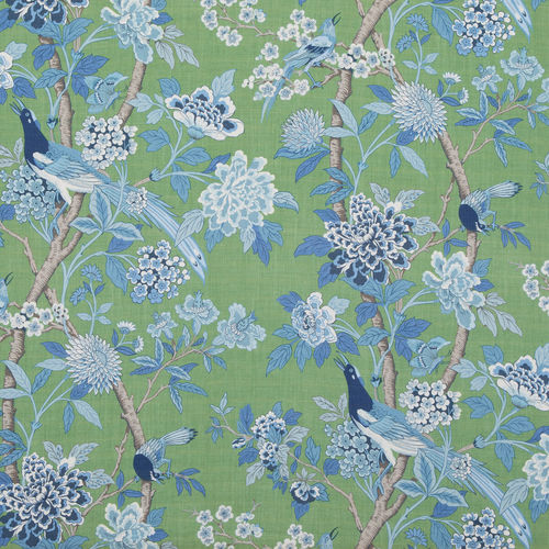 Tela de tapicería - HYDRANGEA BIRD - GP & J BAKER - para cortinas / de flores / de lino
