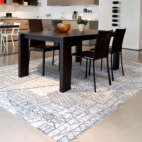 Alfombra contemporánea - Nika - SARTORI - con motivos decorativos / de fibra de bambú / rectangular
