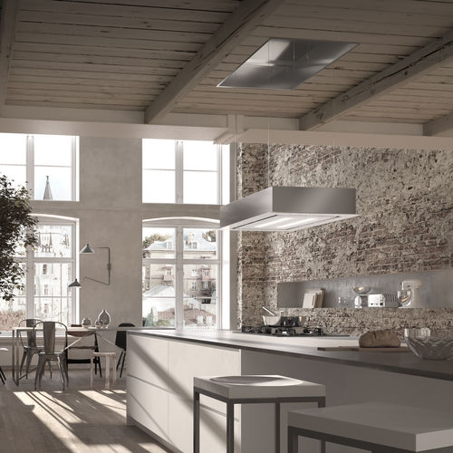 Campana extractora de isla - SKYLIFT - Faber S.p.A - con iluminación