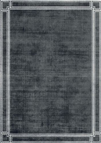 Alfombra contemporánea - ATENE BLACK - Sirecom Tappeti - con motivos decorativos / de fibra de bambú / de lana de Nueva Zelanda