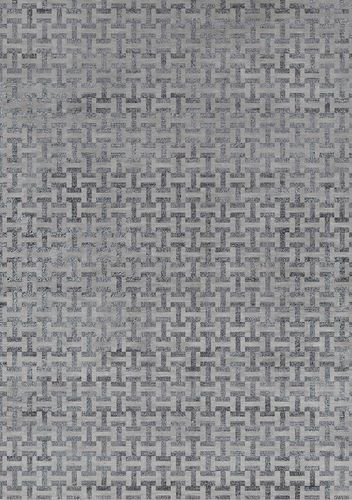 Alfombra contemporánea - JIGE' SILVER - Sirecom Tappeti - con motivos decorativos / de fibra de bambú / de lana de Nueva Zelanda