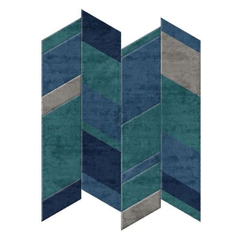 Alfombra contemporánea - SEA - Sirecom Tappeti - con motivos geométricos / de fibra de bambú / tufting a mano