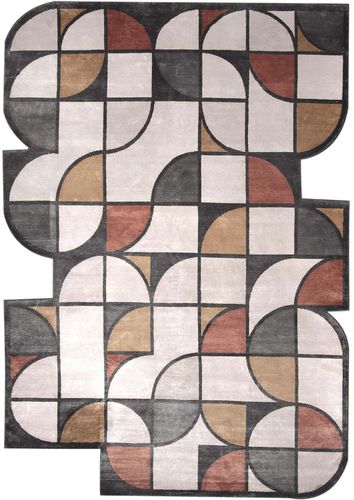 Alfombra contemporánea - SEGNO PIENO BIG FRUIT - Sirecom Tappeti - con motivos decorativos / de fibra de bambú / de lana de Nueva Zelanda