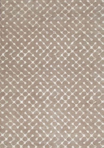 Alfombra contemporánea - POIS BEIGE - Sirecom Tappeti - con motivos decorativos / de fibra de bambú / de lana de Nueva Zelanda
