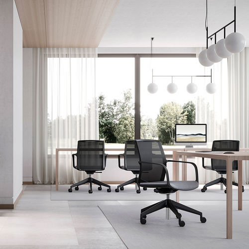 Silla de oficina contemporánea - JUNO - OFITA - de interior / de malla / de poliamida