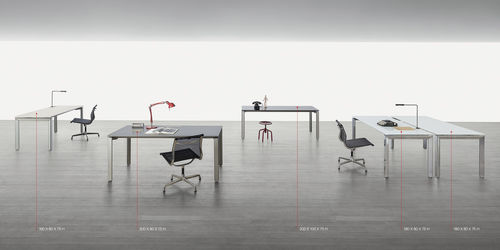 Estación de trabajo - POINT - Citterio - contemporáneo / de aluminio / con almacenamiento