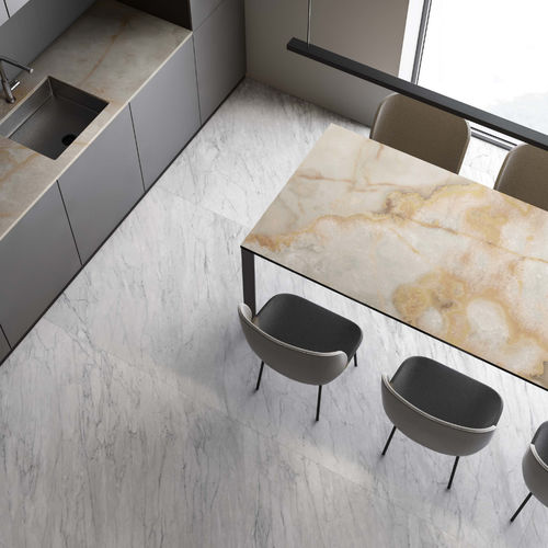 Baldosa de gres porcelánico - CARRARA  - Casalgrande Padana - pulida / brillante / de interior