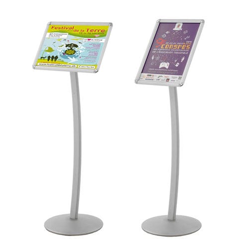 Portafolletos de pie - 214028 - EDIMETA - de aluminio / para comercio