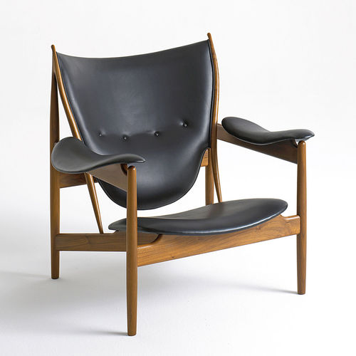 Sillón contemporáneo - CHIEFTAINS  - Triode Design - de cuero / de teca / de nogal