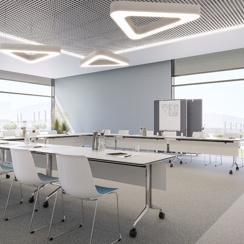 Mesa de trabajo contemporánea - NESTYIS3 - Interstuhl Büromöbel GmbH & Co. KG - de polipropileno / con base metálica / rectangular