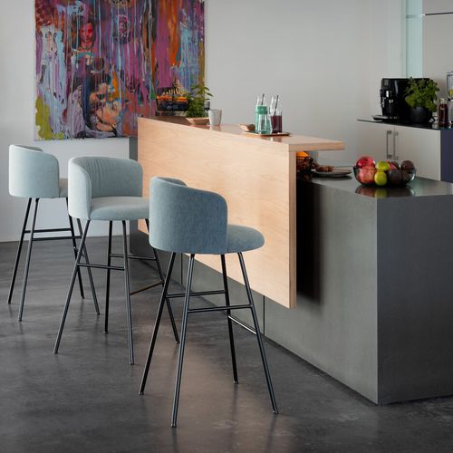 Taburete de bar contemporáneo - M.ZONE TALK - Wiesner Hager - de tejido / con base metálica / con 4 patas