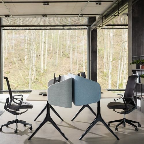 Escritorio de pie - FURNILOOP - Wiesner Hager - para 2 personas / contemporáneo / de madera