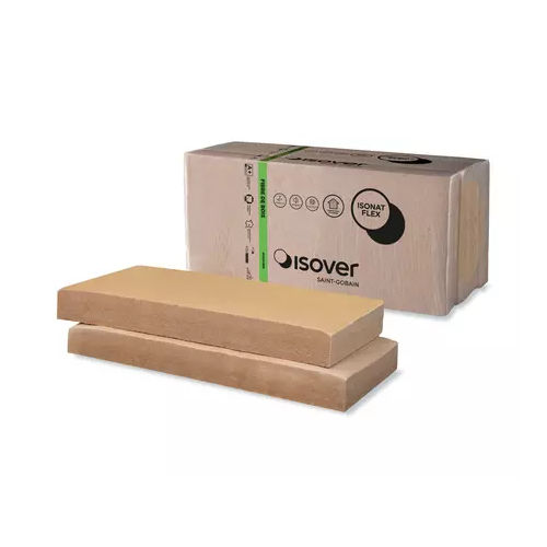 Aislante termoacústico - ISONAT FLEX 40 - ISOVER SAINT-GOBAIN - de fibra de madera / tipo panel / para interior