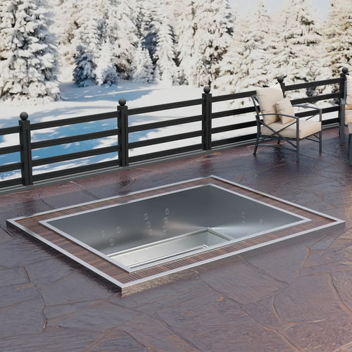 Spa empotrable - InnoVibe 6 - Aquavia Spa - rectangular / para 6 personas / de acero inoxidable