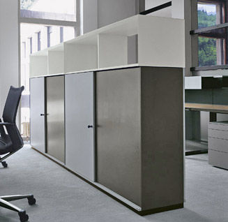 Armario de oficina bajo - KB BOX - Bene GmbH - alto / laminado / con