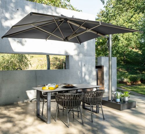Sombrilla cuadrada - ASTRO TITANIUM - DRIGANI SRL - rectangular / lateral / de aluminio