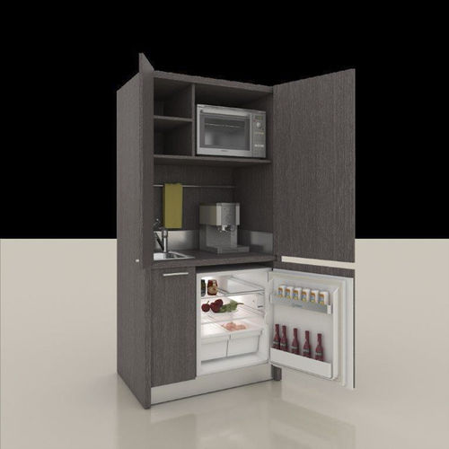 Kitchenette compacta - 48 - MOBILSPAZIO S.r.l - oculta / con electrodomésticos incluidos / para estudio