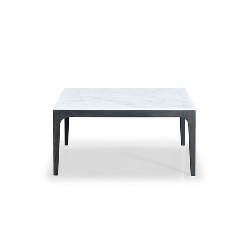 Mesa de centro contemporánea - ARIA L - Rapsel International Srl - de nogal / de mármol / con base de madera maciza