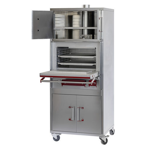 Horno profesional - FB 700 + CABINET + WARM TOP - ELANGRILL - de carbón / colocación libre / simple