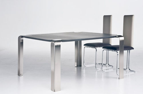 Mesa de comedor contemporánea - FLOW - ORSENIGO - de vidrio templado / rectangular / para uso residencial