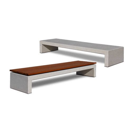Banco público contemporáneo - ANDROMEDA LARGE - Calzolari - de hormigón / de pino / de madera exótica