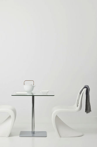 Mesa bistró contemporánea - FLOW - Cascando - de vidrio / de vidrio templado / cuadrada