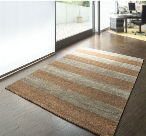 Alfombra contemporánea - Streak - DESIGNERCARPETS Drechsle - de rayas / de cáñamo / de seda