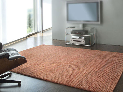 Alfombra contemporánea - Lines Red - DESIGNERCARPETS Drechsle - de rayas / de color liso / de cáñamo