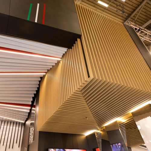 Absorbente acústico de acero - Atena spa - de techo / de pared