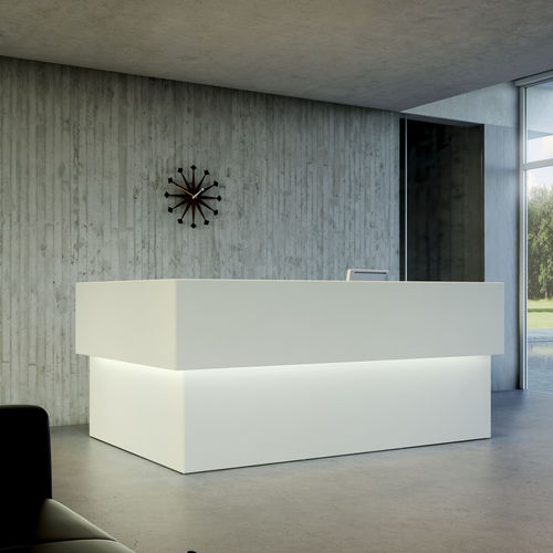 Mostrador de recepción de madera - QUARANTA5 - Fantoni - de MDF