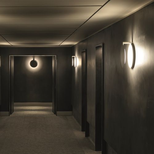 Aplique contemporáneo - DUCA - Oluce - de interior / de metal / redondo