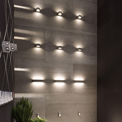Plafón contemporáneo - CEM - LINEA LIGHT GROUP - cuadrado / de cemento / LED