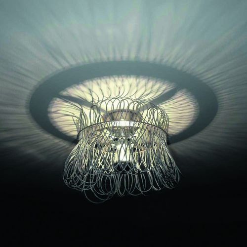 Plafón de diseño original - CLOCHE - Quasar Holland - de níquel / de incandescencia / de interior