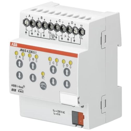 Actuador de persiana persiana - JRA/S4.230.5.1 - ABB Home and Building Automation - KNX / para uso residencial / en riel DIN