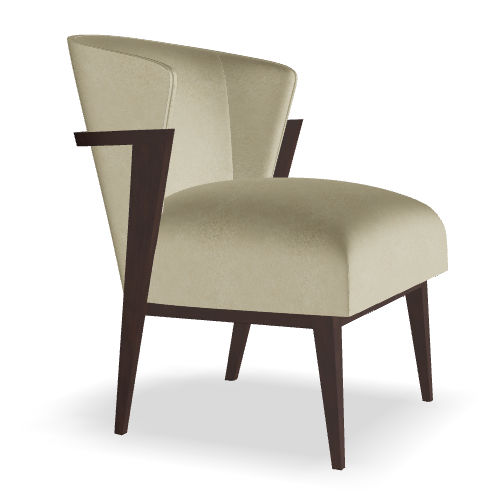 Silla de comedor contemporánea - JOURDAIN - Christopher Guy - de interior / de tejido / con base de caoba