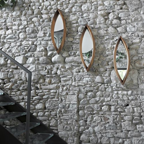Espejo de pared - Mamanonmama - CASAMANIA HORM - de diseño original / de madera / marrón