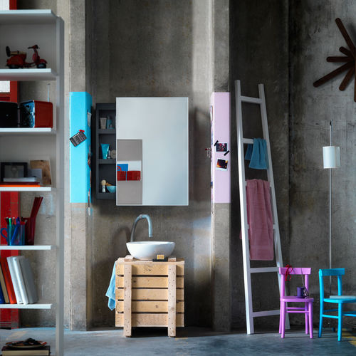 Mueble de baño con espejo - BACKSTAGE - CASAMANIA HORM - de pared