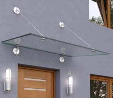 Marquesina para puerta - G3030 - WOLFSGRUBER - de acero inoxidable / de vidrio / plana