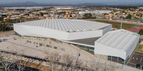 Tensoestructura sobre armazón metálico - MIRAMAS  - SMC2 - para cubierta / con membrana de PVC / para campo deportivo