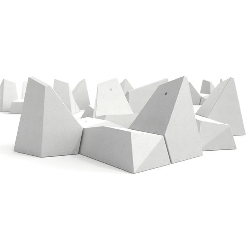 Banco de diseño - DIORITE - METALCO - de piedra reconstituida / con respaldo / sin respaldo