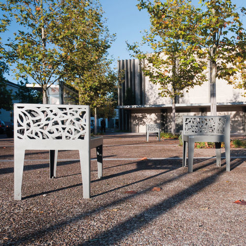 Banco público contemporáneo - COLOR CORTEN STYLE - METALCO - de acero con revestimiento en polvo / de chapa de acero / de acero COR-TEN®