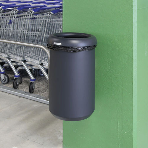 Cubo de basura público - BRAVO COLLECTION - METALCO - de suelo / de pared / de acero pintado