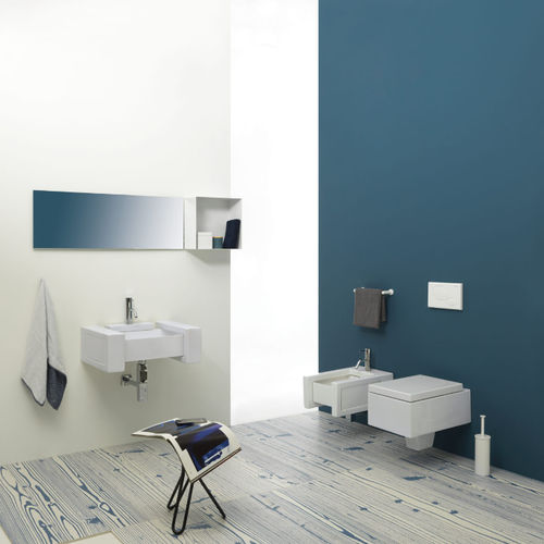 Lavabo suspendido - BXLAME60LC - GSG Ceramic Design - de CrystalTech® / brillante / acabado mate
