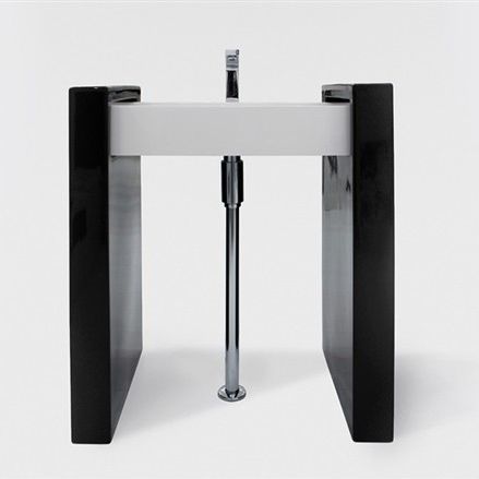 Lavabo con base - BXLACOL60FS - GSG Ceramic Design - de CrystalTech® / brillante / acabado mate