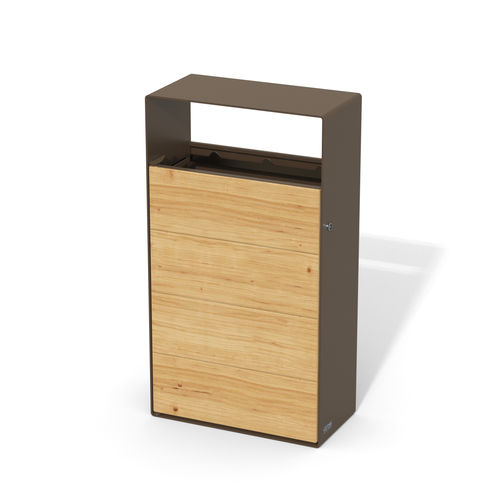 Cubo de basura de acero - EIGHT BIN STEEL-WOOD - LAB23 - de madera