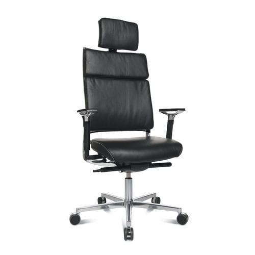 Sillón de director contemporáneo - ALUART CLASSIC - Topstar - de cuero / de metal / tapizado