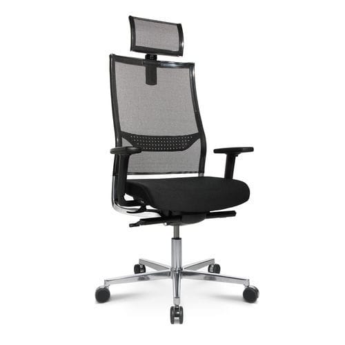Sillón de director contemporáneo - ALUART - Topstar - tapizado / negro / blanco
