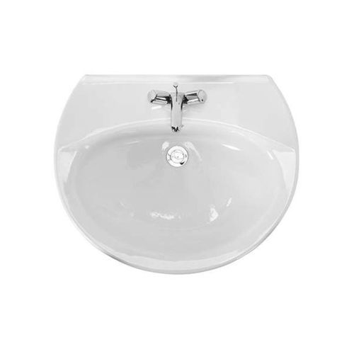 Lavabo con base - AVEIRO : 1033 series - Sanindusa - de cerámica / redondo / con 1 orificio