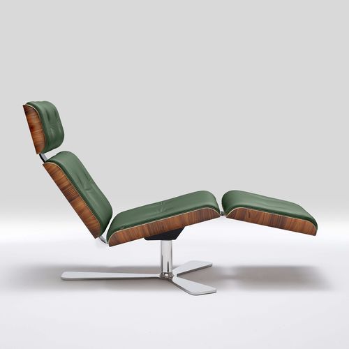 Chaise longue de diseño original - ARMADILLO 7 - ALTEK ITALIA DESIGN - de cuero / de acero cromado / para centro de bienestar