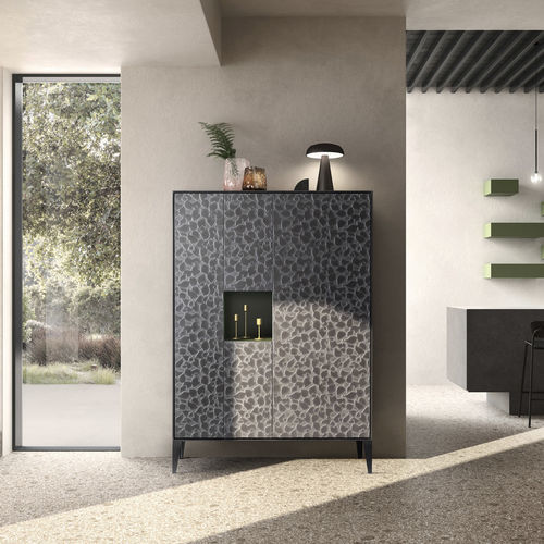 Aparador alto - ATENEO - Capo D'Opera Home - contemporáneo / de madera lacada brillante / de madera lacada mate
